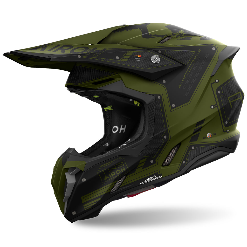 airoh evergreen trials helmet Airoh Twist 3 Military Matt Motocross Helmet – AT Motocross