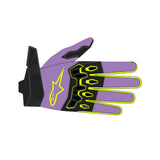 Alpinestars Youth and Kids Full Bore V2 Gloves Purple Yellow Fluo