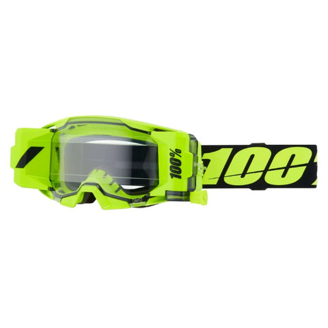 100% ARmatic Forecast Goggles Neon Yellow Clear