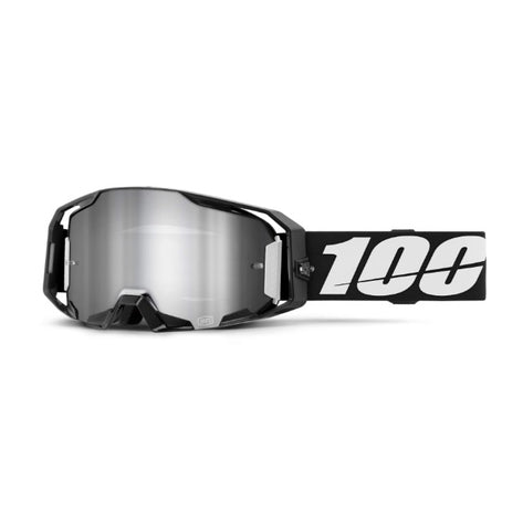 100% ARmatic Goggles Black - Mirror Silver Flash Lens