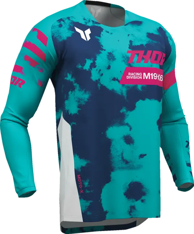 2026 Thor Launchmode Bleach Youth Jersey White Aqua