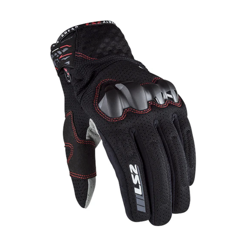 LS2 Chaki Mens Gloves Black  - Motorcycle Gloves