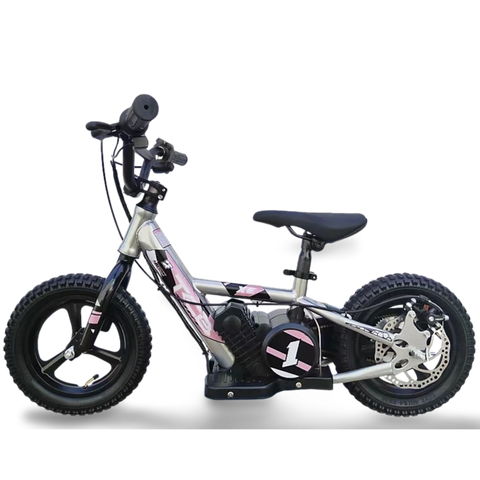 TCB 12" ELECTRIC KIDS BIKE - SILVER PINK