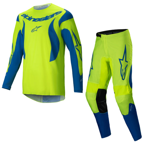 2025 Alpinestars Fluid Haul Motocross Kit Combo Yellow Flo Blue