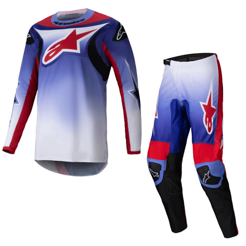 2025 Alpinestars Fluid Wurx Motocross Kit Combo Purple Bright Red