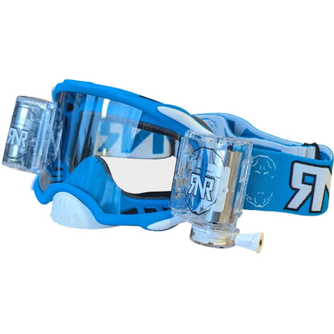 Rip N Roll RNR Platinum 48mm Motocross Goggles - Light Blue