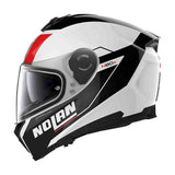 Nolan N80-8 Mondrake White Black Red Motorcycle Helmet