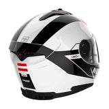 Nolan N80-8 Mondrake White Black Red Motorcycle Helmet