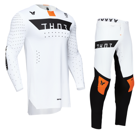 Thor Sport Rogue White Orange Kit Combo