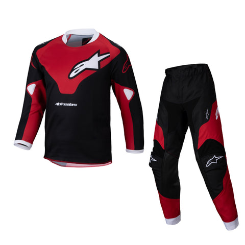 2025 Alpinestars Youth Kids Red Black Racer Veil Kit Combo