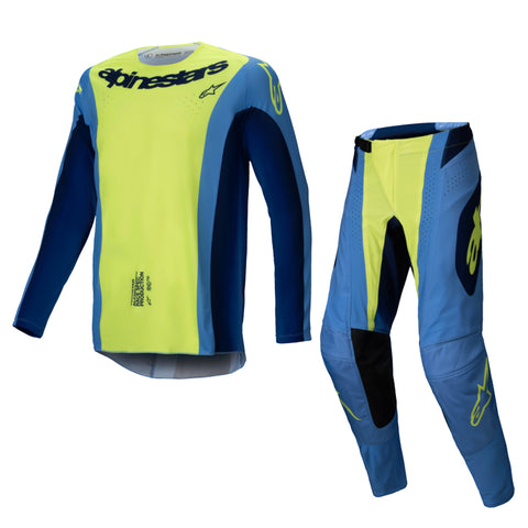 2025 Alpinestars Techstar Melt Kit Combo Yellow Fluo Blue