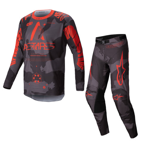 2025 Alpinestars Racer Hollow Dark Camo Red Kit Combo