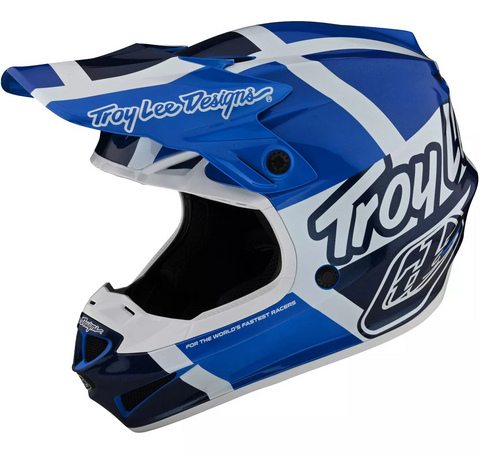 Troy Lee Designs Youth SE4 Polyacrylite Helmet Quattro Blue