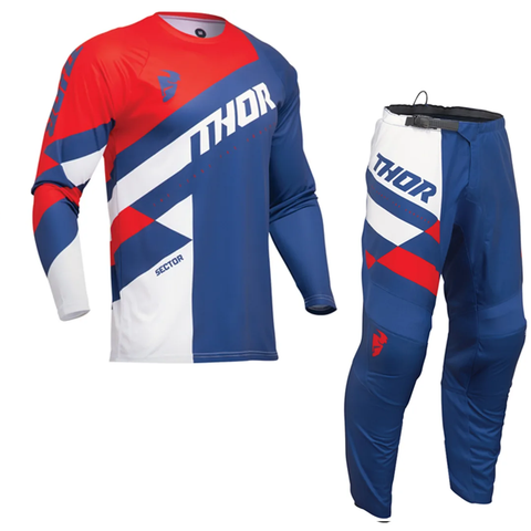 Thor Youth Sector Checker Kit Combo Navy Red