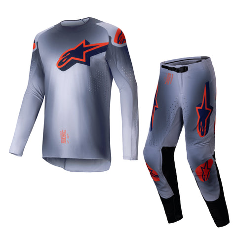 2025 Alpinestars Supertech Lipan Grey Orange Fluo Kit Combo