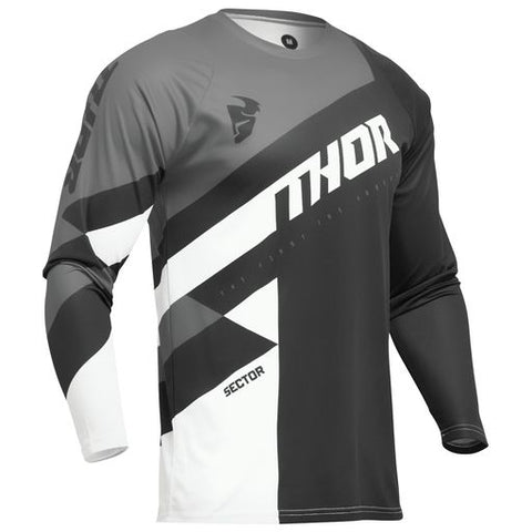 Thor Sector Youth Jersey Checker Black Grey