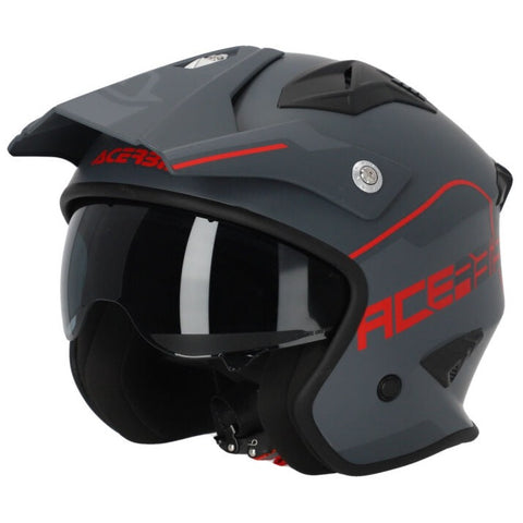 Acerbis Jet Aria Trials Helmet Grey Red