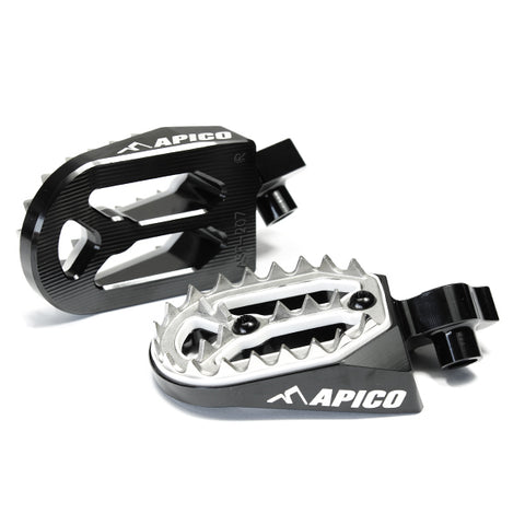 Apico Pro Bite Anodised Wide Foot Pegs - Suzuki Black