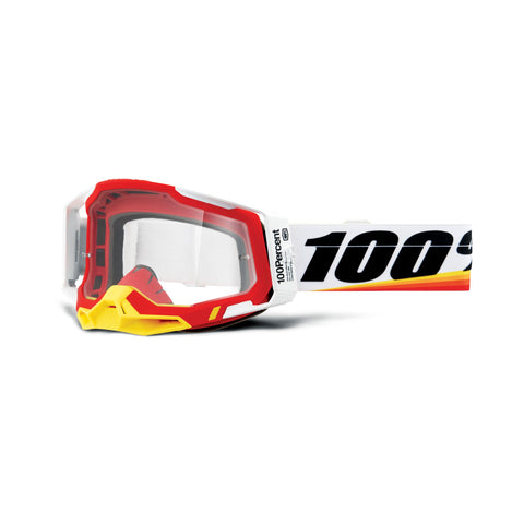 100% Racecraft 2 Goggle Arsham Red Clear Lens