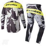 Alpinestars Racer Tactical Gray Camo Yellow Fluo Motocross Kit Combo