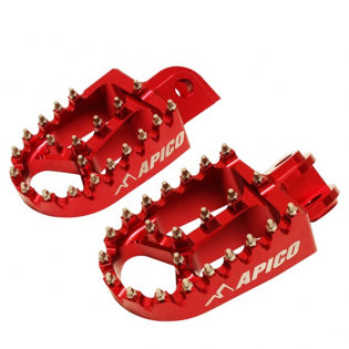 Apico Xtreme Anodised Honda Red Wide Foot Pegs
