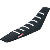 CrossX Stripe Husqvarna Black Black White Ribbed Seat Cover