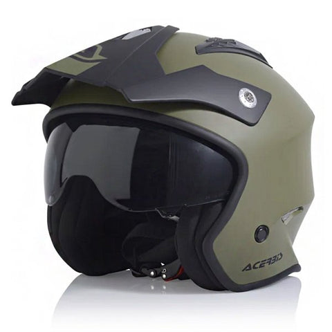 Acerbis Jet Aria Trials Helmet Army Green