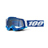 100% Racecraft 2 Goggle Blue Clear Lens