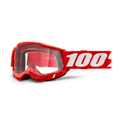 100% Accuri 2 OTG Goggle Clear Lens - Red