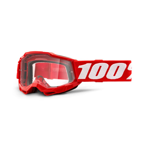100% Accuri 2 Youth Goggle Clear Lens -Red