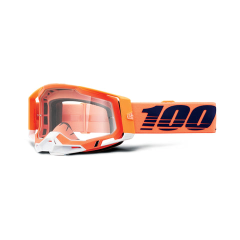 100% Racecraft 2 Goggle Coral Clear Lens