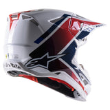 Alpinestars Helmet Supertech SM10 Helmet Meta 2 White Red Blue Gloss