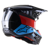 Alpinestars Helmet SM5 Supertech Bond Black Red Cyan Gloss Helmet