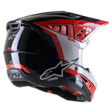 Alpinestars Helmet SM5 Supertech Beam Black Grey Red Gloss Helmet