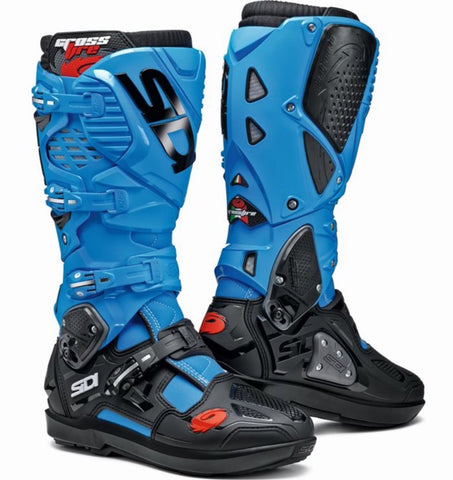 Sidi Crossfire 3 SRS Light Blue Black Motocross Boots