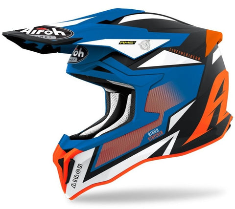 Airoh Strycker Axe Orange/Blue Matt Helmet