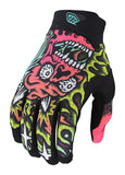 TroyLee Designs Youth Air Glove Skull Demon Orange Green