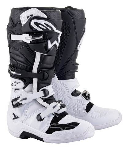 Alpinestars Tech 7 Motocross Boots White Black