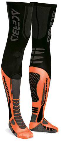 Acerbis X-Leg Pro Knee Brace Socks - Black Orange