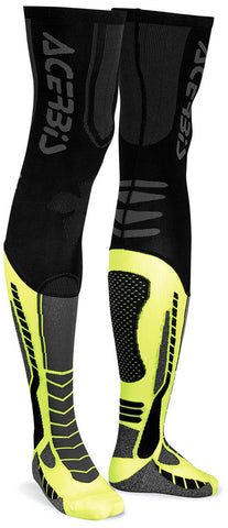 Acerbis X-Leg Pro Knee Brace Socks - Black Yellow
