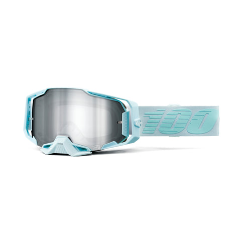 100% Armega Goggle Fargo Mirror Silver Flash Lens