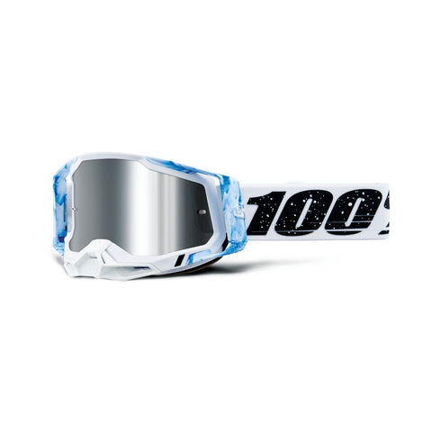 100% Racecraft 2 Goggle Mixos Mirror Silver Flash Lens