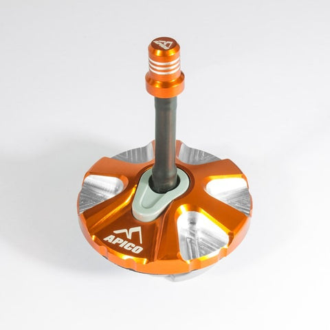 Apico Alloy Fuel Cap with Breather Pipe - KTM - Orange