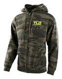 Troy Lee Designs Speed Logo Zip Up Hoodie Camo Green