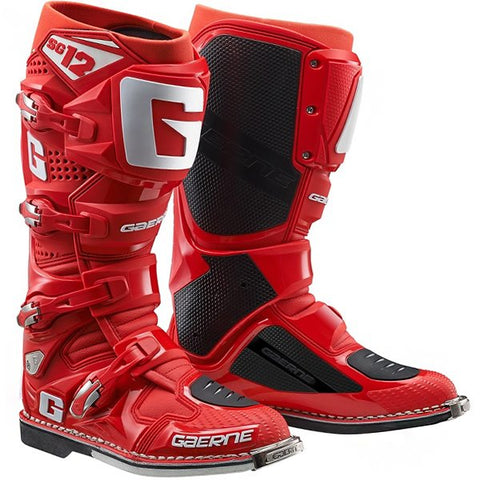 Gaerne SG12 Solid Red Motocross Boots