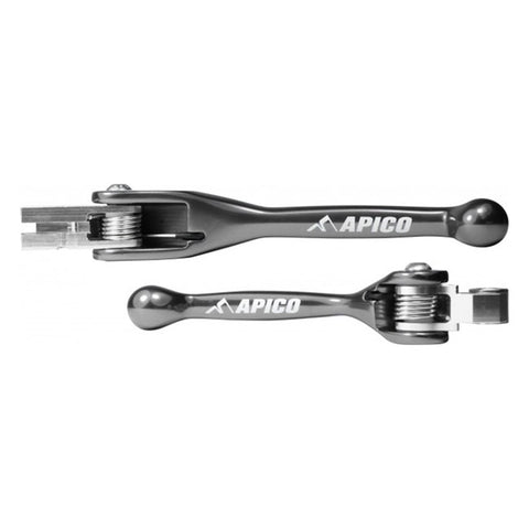 Apico Flexi FoldBack Brake & Clutch Lever Set - Grey Honda