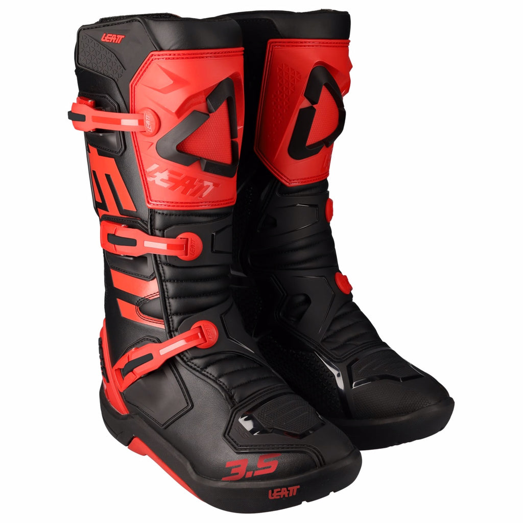 Leatt Moto 3.5 Red Motocross Boots AT Motocross