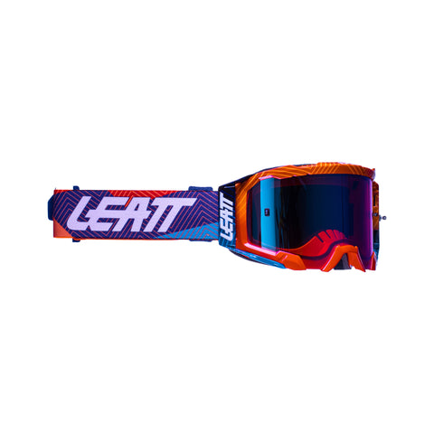 Leatt 5.5 Iriz Neon Orange Blue Lense Tear Off Goggle