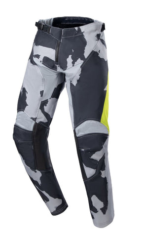 Alpinestars Youth Racer Tactical Gray Camo Yellow Fluo Pants