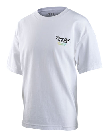 Troy Lee Designs Youth Feathers SS Tee White